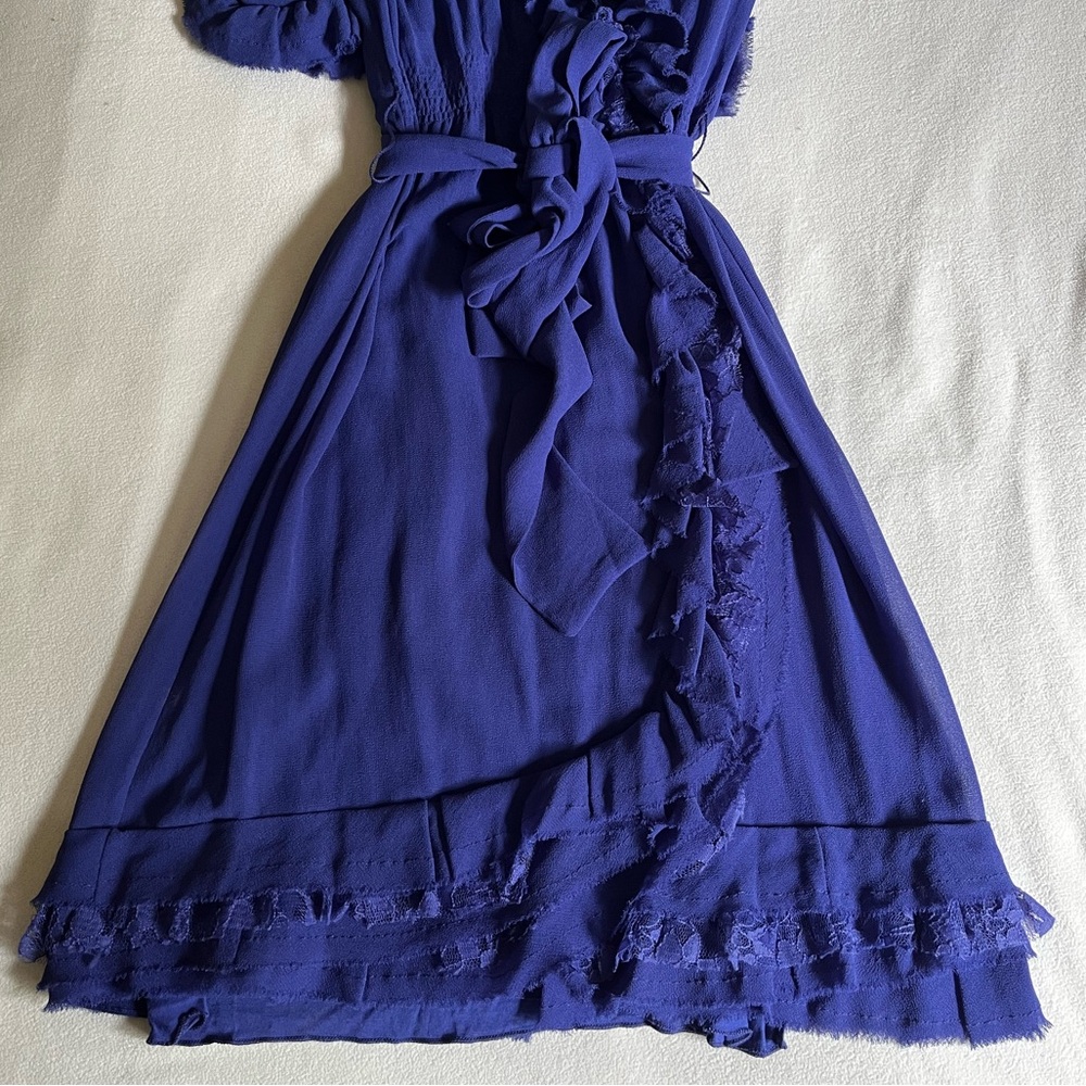 Blue Ruffled Dress - Picture 4 of 9